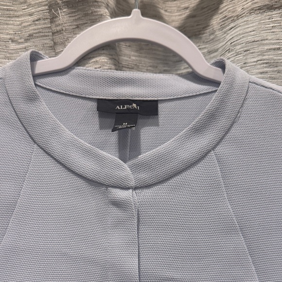Alfani Light Blue Textured Top - Picture 2 of 10